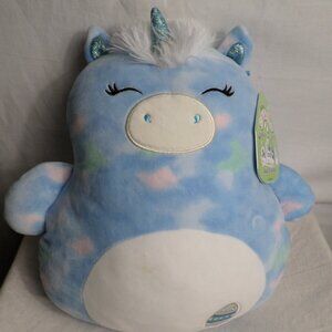 Gwen the Unicorn Original Squishmallow Blue Easter Egg Toy 14in Stuffed NWT